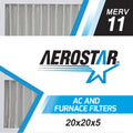 11, Aerostar Filter, Air of 20x20x5, 20x20x5 Pleated 2 Replacement MERV Carrier Box