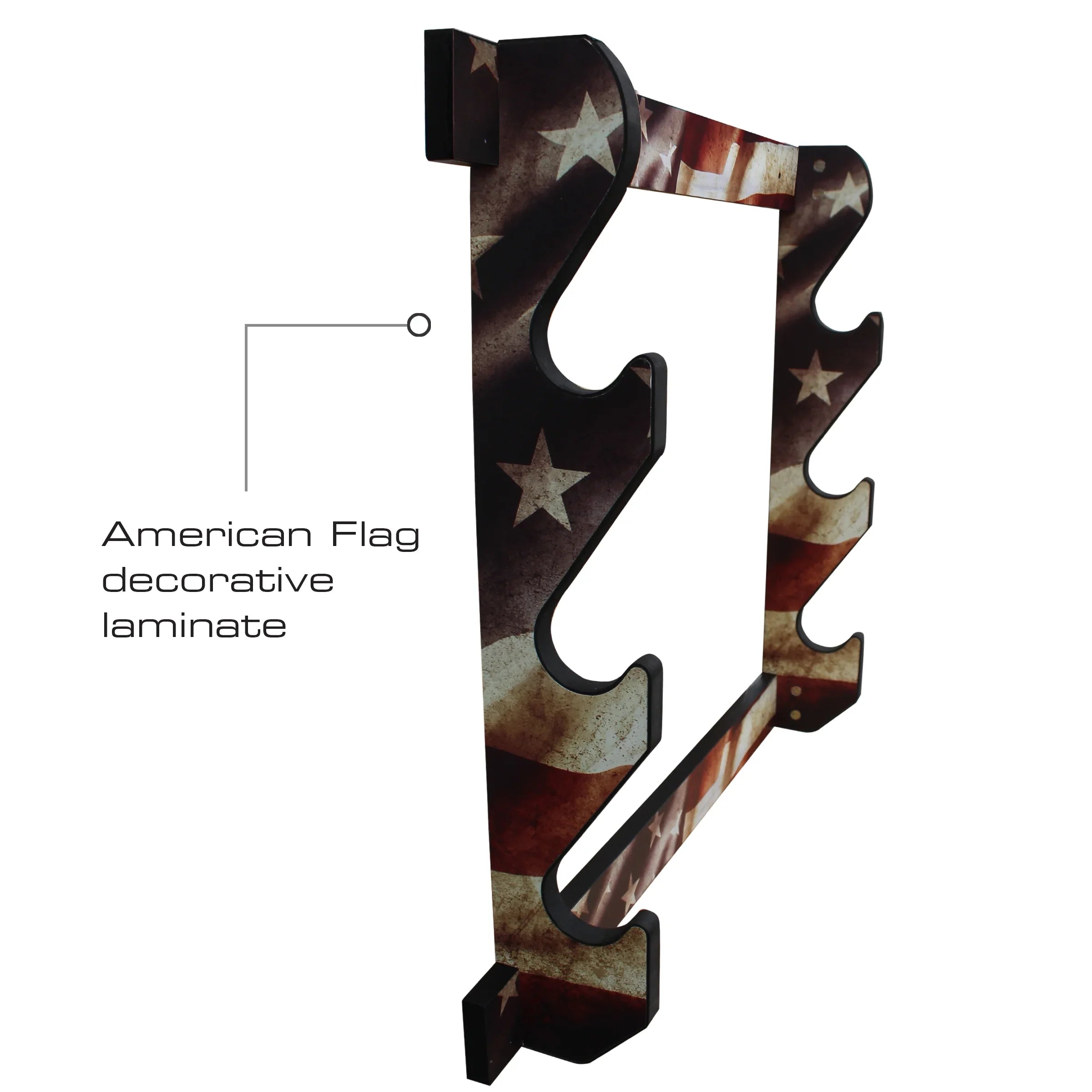 '- Rifle/Shotgun Assembly Indoor Easy Wall Finish Storage Creek Rush Convenient Rack Display Creations 3 Americana