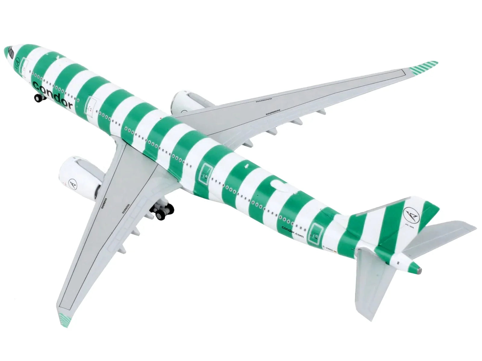 Green and by Airbus GeminiJets Airlines" Diecast 1/400 Commercial Stripes Model White A330-900 Airplane "Condor Aircraft
