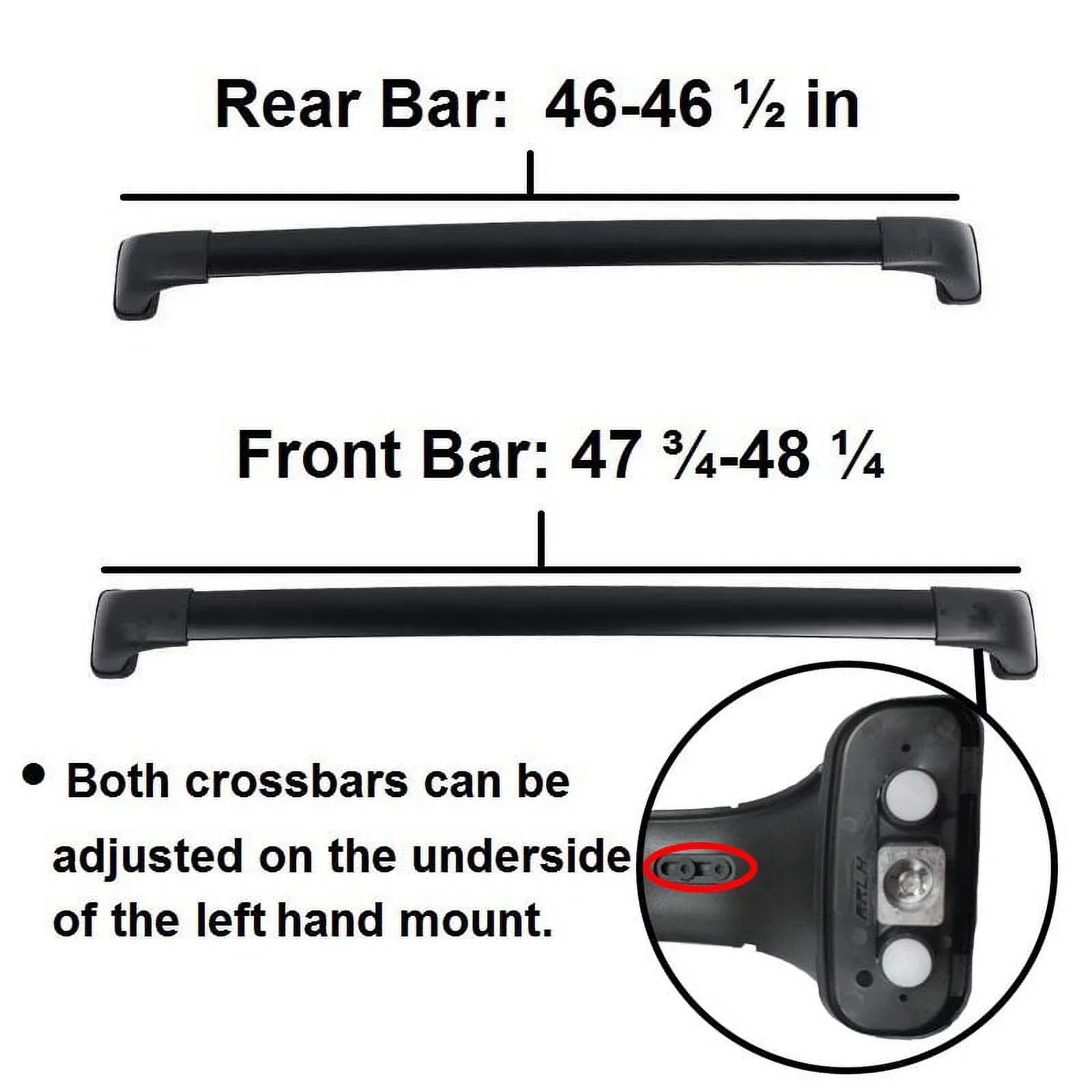 Rack SE Set Highlander XLE a Black Crossbars 2014-2019, Roof Toyota Cargo Aluminum Rack Limited 2pcs, Limited Platinum Replacement BRIGHTLINES of Top For