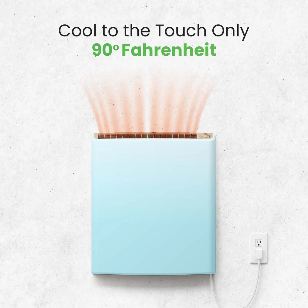 Heater Great Adjustable Efficient, Home, Protection, Quiet, Electric Tip-Over Plug-in Kitchen, Bedrooms, Comfort-Level Safe, Energy Panel Garage, Office, for Thermostat Envi Bathrooms, Child Wall for