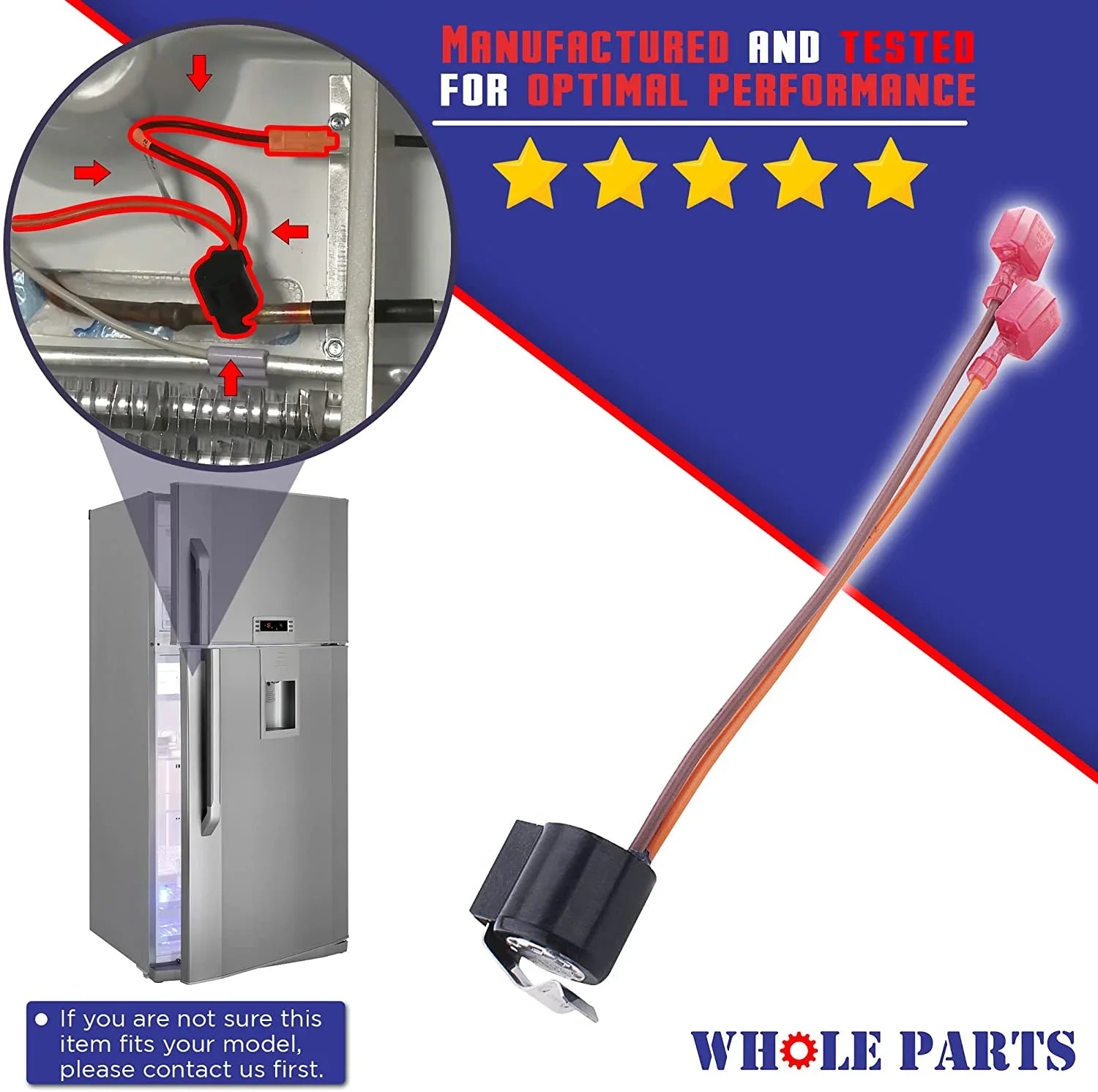 Defrost Replacement Thermostat Some 058966-000 # Terminator & - Compatible Whole With Parts Refrigerators Part Viking