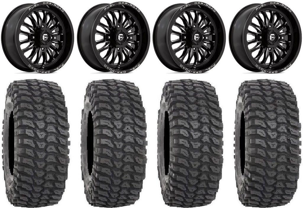 Mule ARC Kawasaki Black 18" Tires Fuel Wheels 36" Teryx XCR350