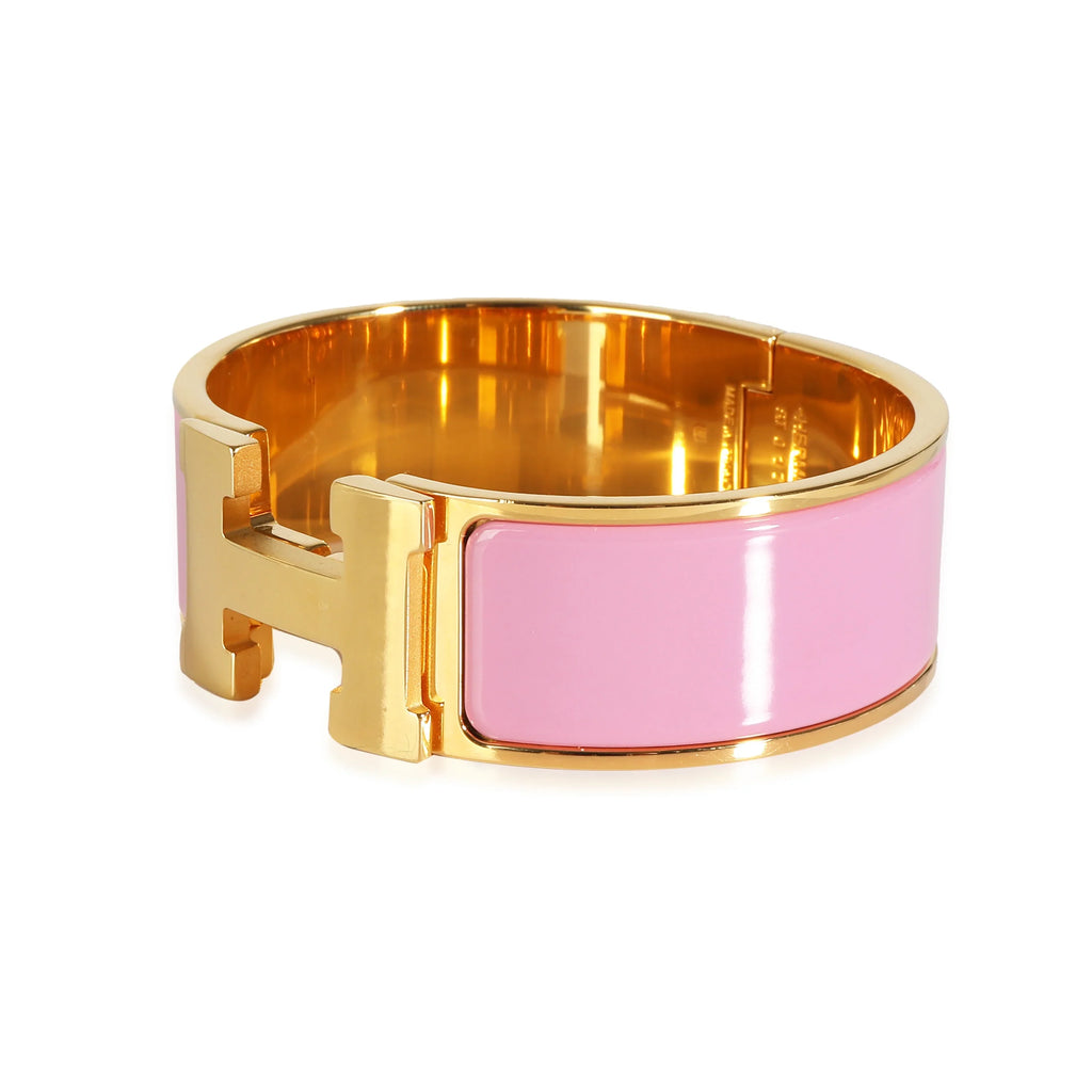 Bracelet Pre-Owned Clac Plated Hermès Gold Clic in
