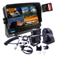 4 with quad 5th DVR camera connection 1080P CAMSLEAD 4X + HD monitor kit screen, 1080P camera Channel system, The trailer quick monitor 9 recorder screen split system wheel inch inch + cameras 9