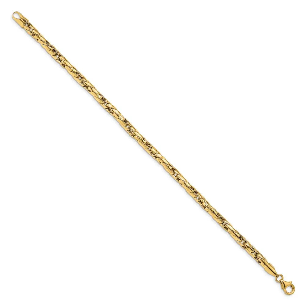 Link Gold Bracelet 14k Men's Polished Fancy