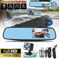 Lens 4.3" Pack for Night Monitor, 1080P Angle Detection,G-sensor Trucks,170°Wide Cars Car Front Car DVR Camera Cam Cam Vision,Parking 1 Monitor,Motion Dual Dash Rear Rearview Mirror