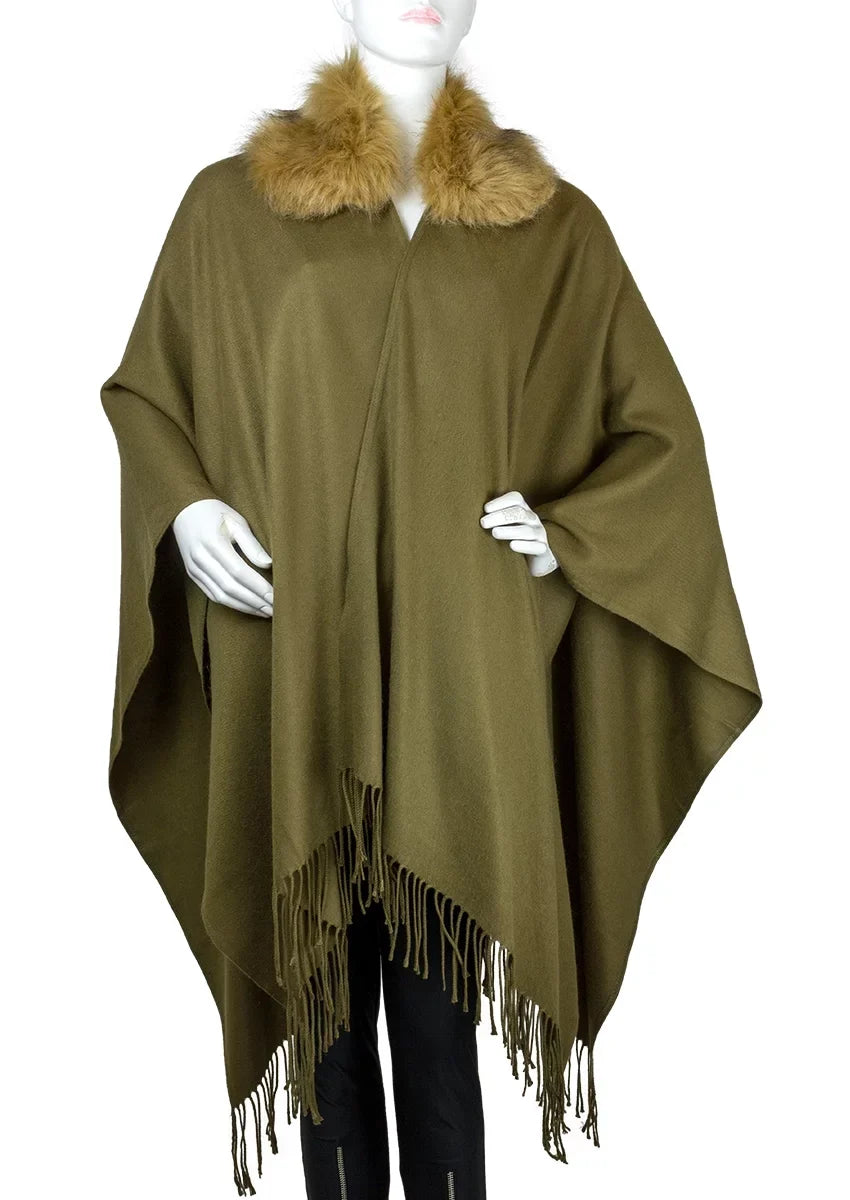 Fur with Soft Faux Wrap Collar So Adrienne Women's Vittadini