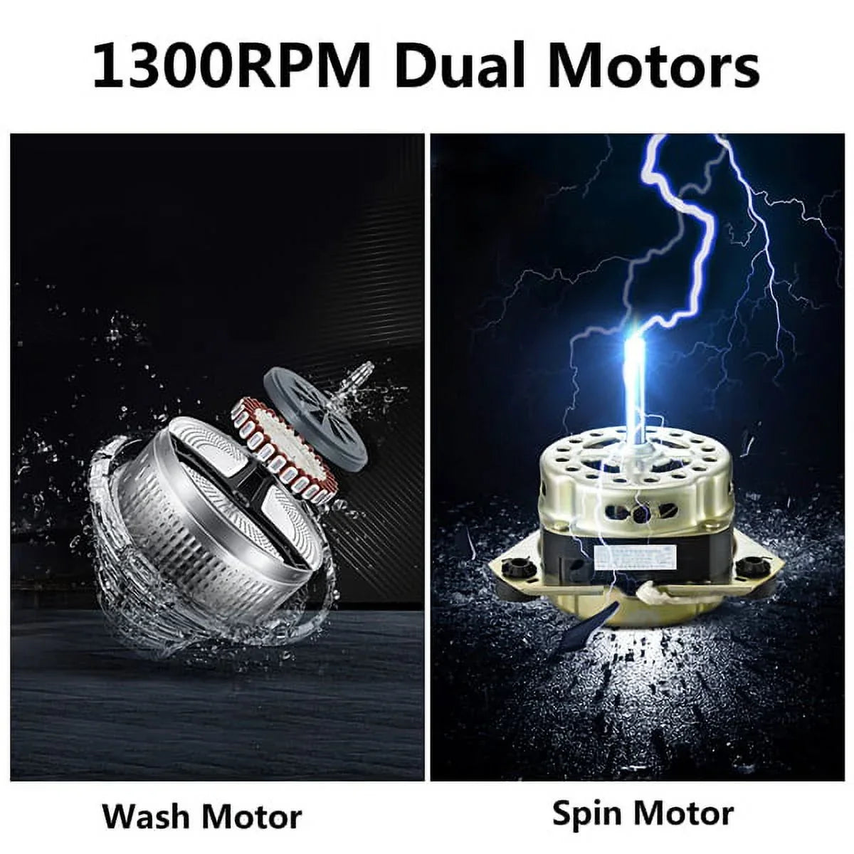 Machine Washer with 7.7lbs Washing for 14.3lbs, Drain Dorms Apartments with Machine Tub Spinner, SYTHERS 6.6lbs Washer Mini Pump, Semi-Automatic Combo Twin
