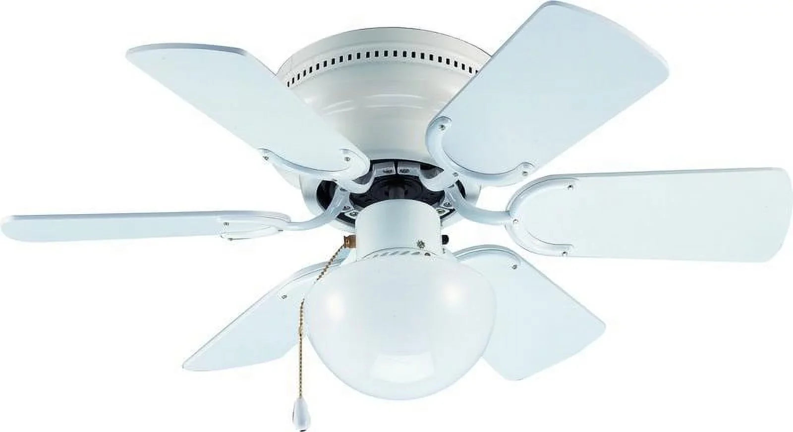 House with Arcadia Ceiling 30" White Gloss 23-8274 Mount Finish Hardware Fan Flush