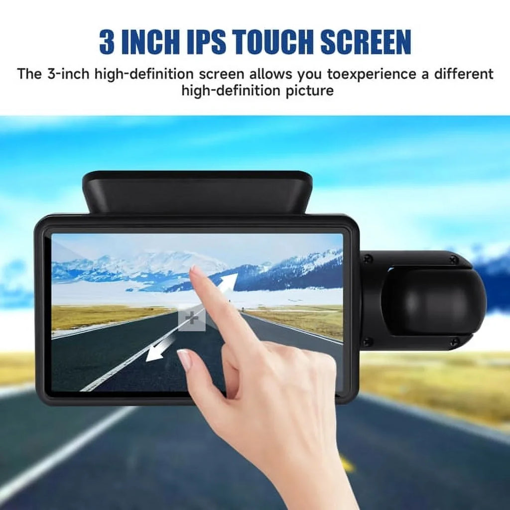 Front Vision Rear Cam Angle and Dash Night SYTHERS 170° Loop Dash Wide Camera Recording 1080P