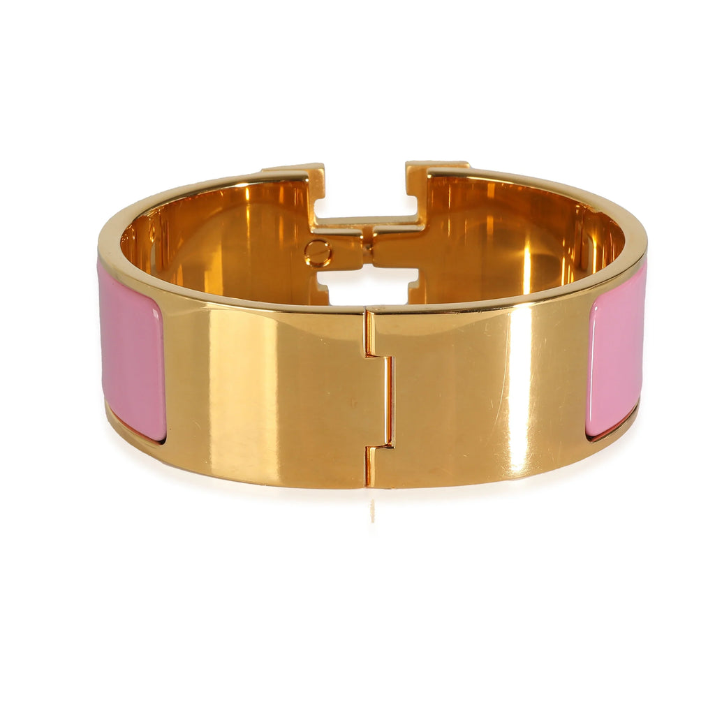 Bracelet Pre-Owned Clac Plated Hermès Gold Clic in