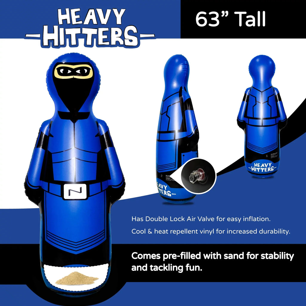 63 |Filled Sand with (Inflatable Large Ninja Kids - inches Bag Dudes) Punching