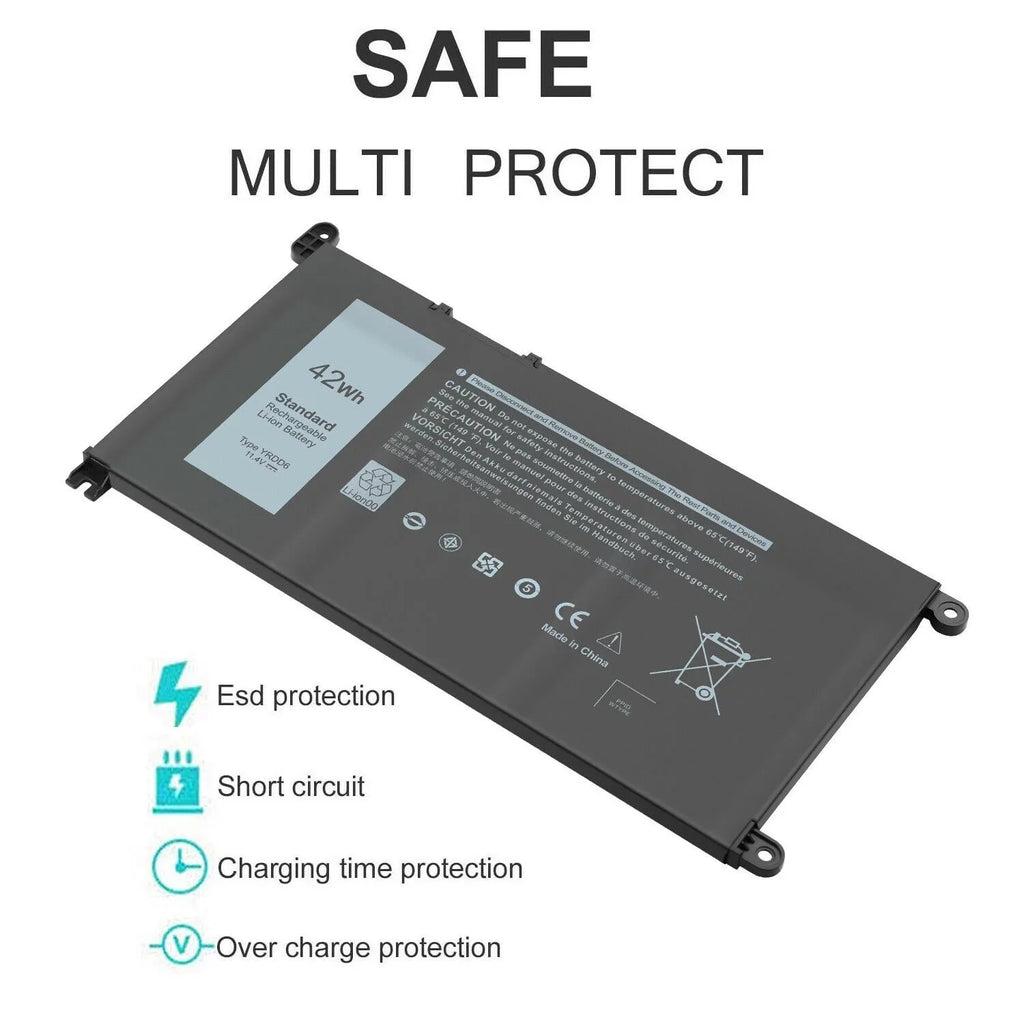 Battery 3493 FAST USPS 5480 Inspiron 42Wh 15 3584 for 3593 YRDD6 5485 5491