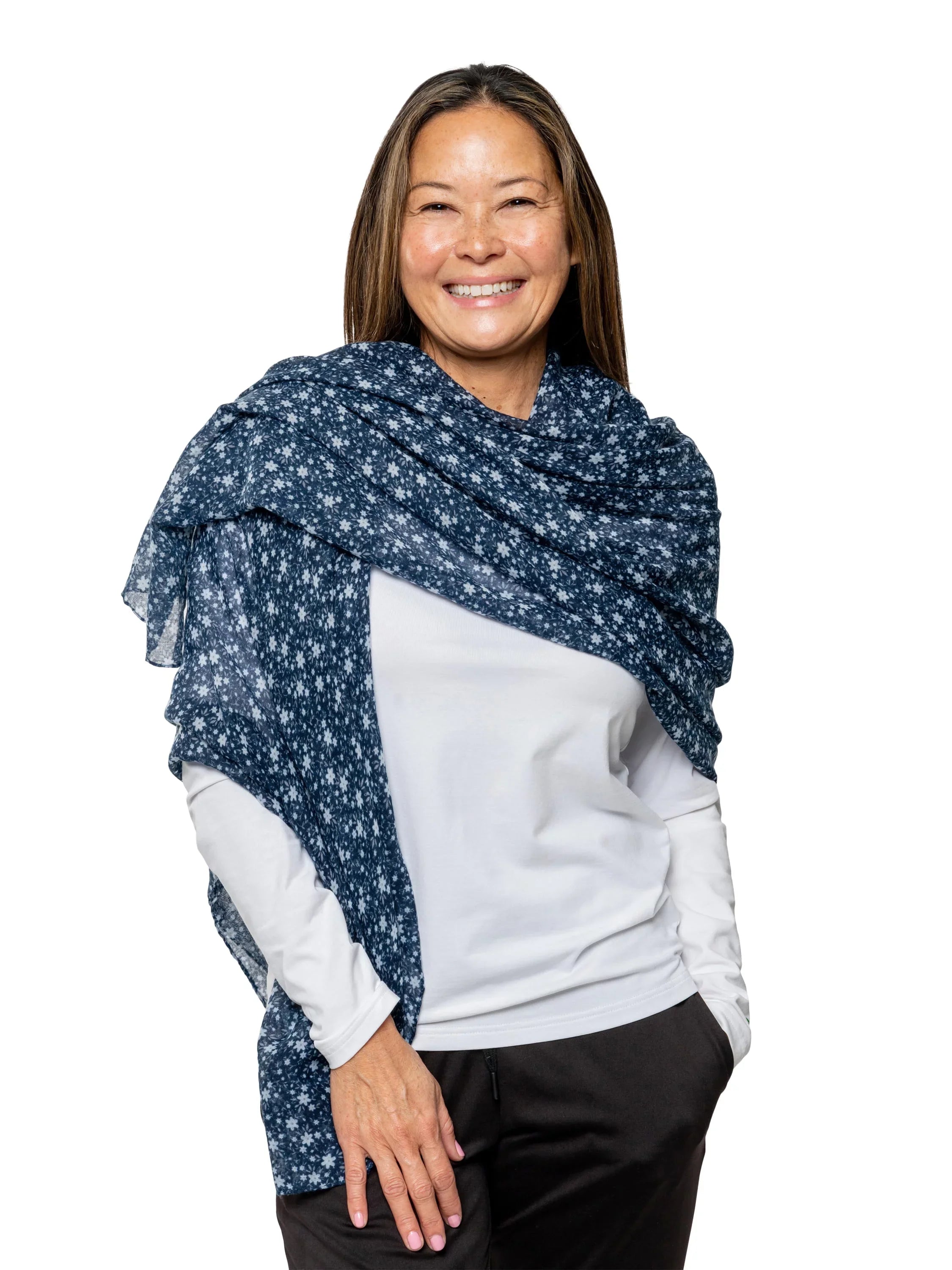 dimension Wildflower Versatile for One Shield Protection, Wrap Bug Insect Navy, Scarf & Insect