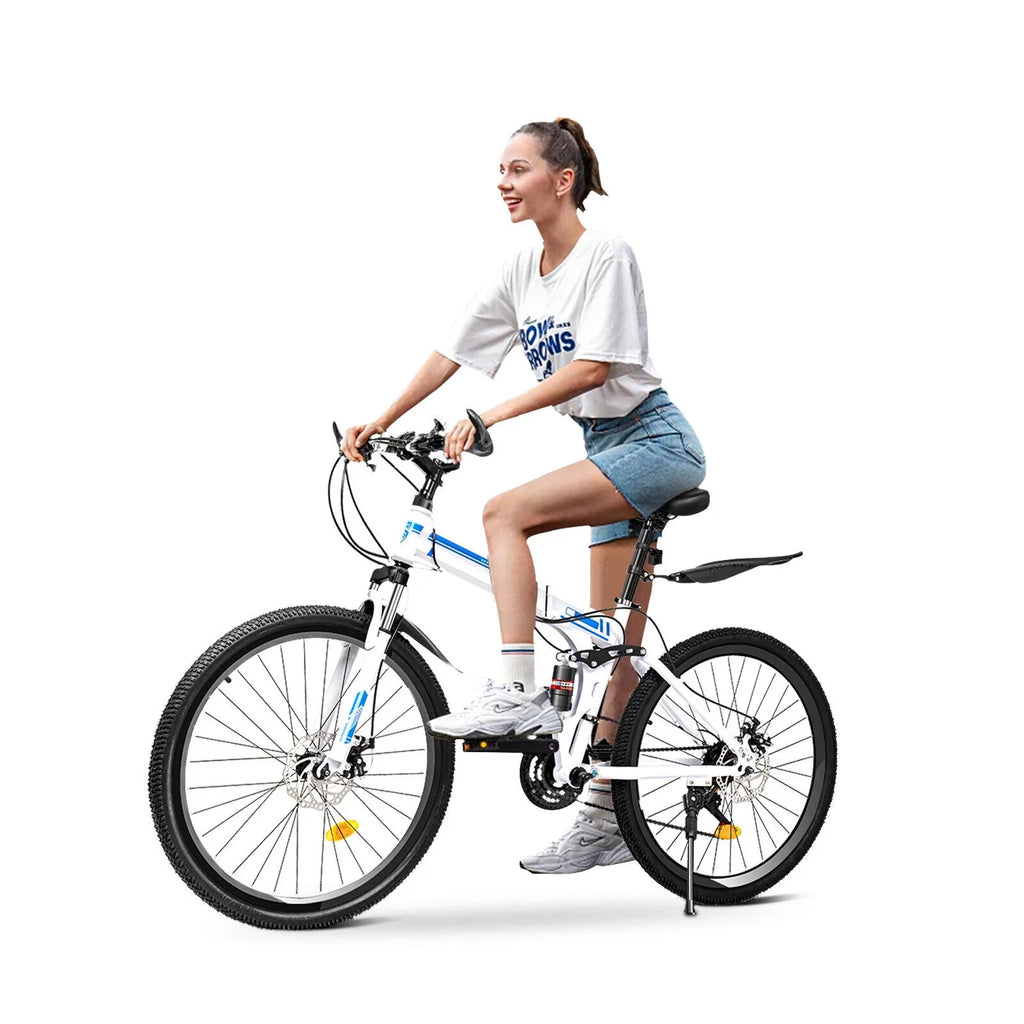 Brake SHZICMY Bikes Dual Men Disc Bicycle 21 26" Folding Mountain Speed School Bike MTB