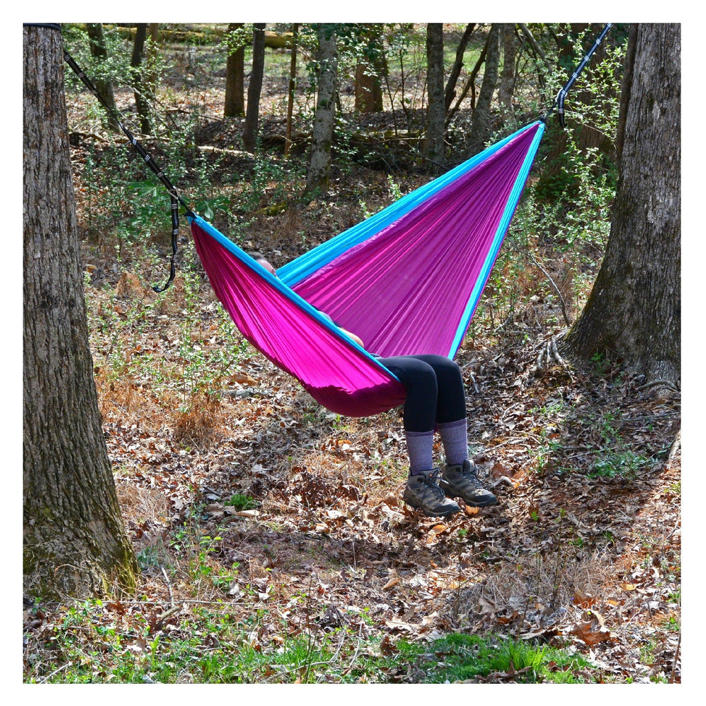 Purple and Hamptons 118" The Camping Blue Hammock Traveler Polyester Collection