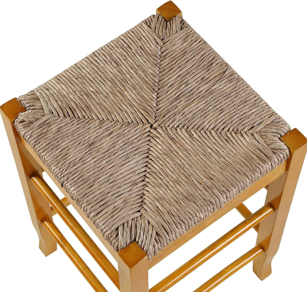 Brown Bar 29-Inch, Rush Height Stool, Seat Square