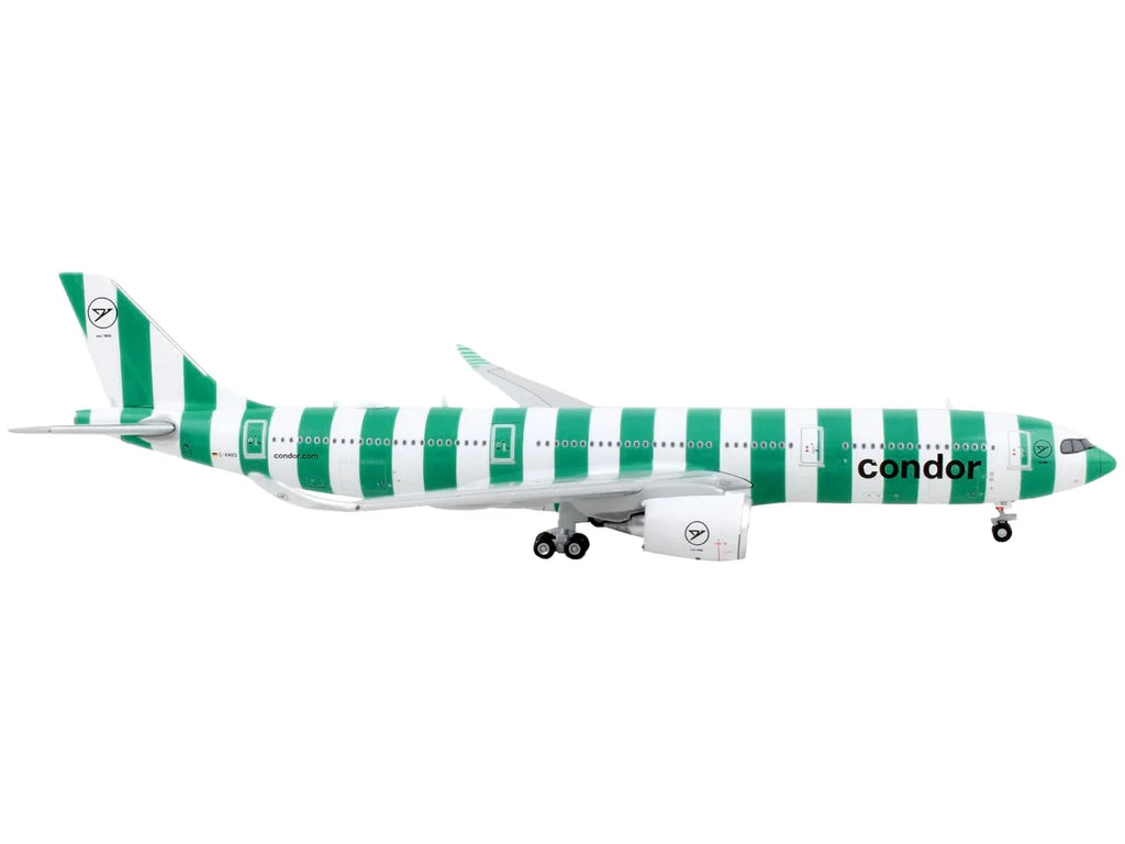 Green and by Airbus GeminiJets Airlines" Diecast 1/400 Commercial Stripes Model White A330-900 Airplane "Condor Aircraft