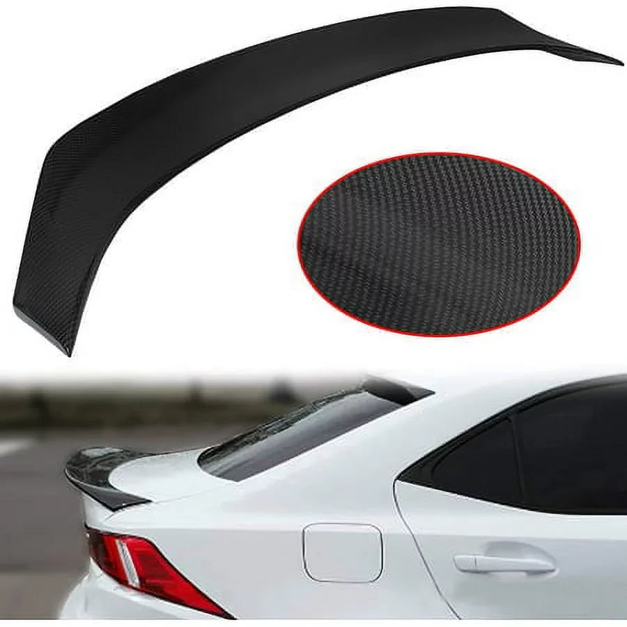 with Fiber Trunk Wing | IS300 Plastic IS350 Rear 14-20 IS250 Lid Durable IS200T Spoiler Lexus Kojem design Carbon Compatible