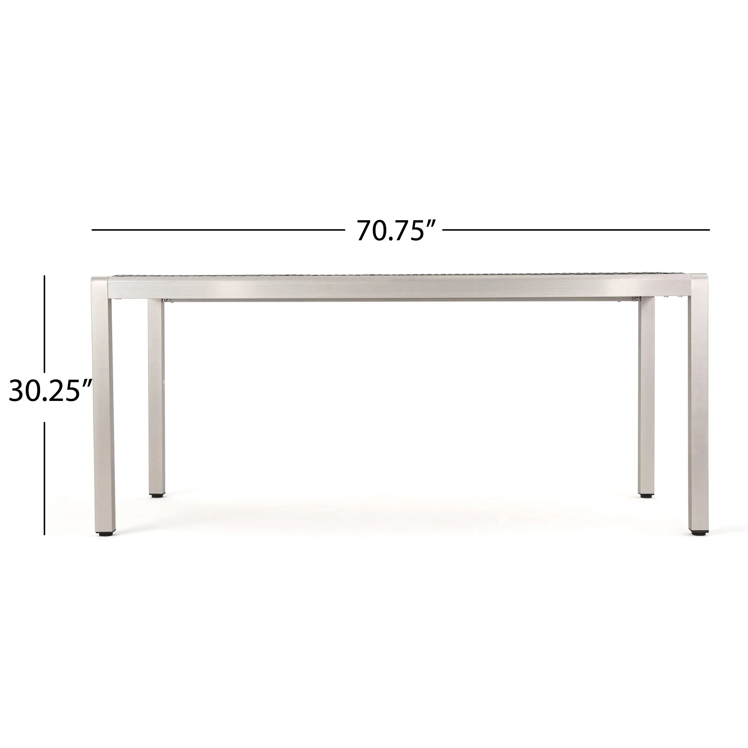 Bay exterior Grey Dining Coral with Wicker Table Top, Aluminum