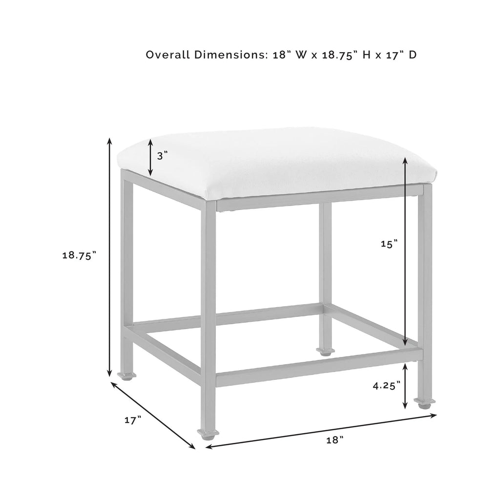 Soft Aimee Vanity Gold Stool