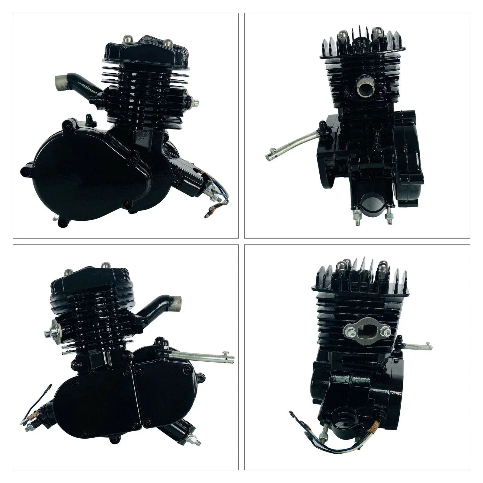 Air-Cooled 2-Stroke Petrol Assembled 80cc Black Full Single Bicycle Engine Bike Gas Motorized Motor Cylinder Miumaeov
