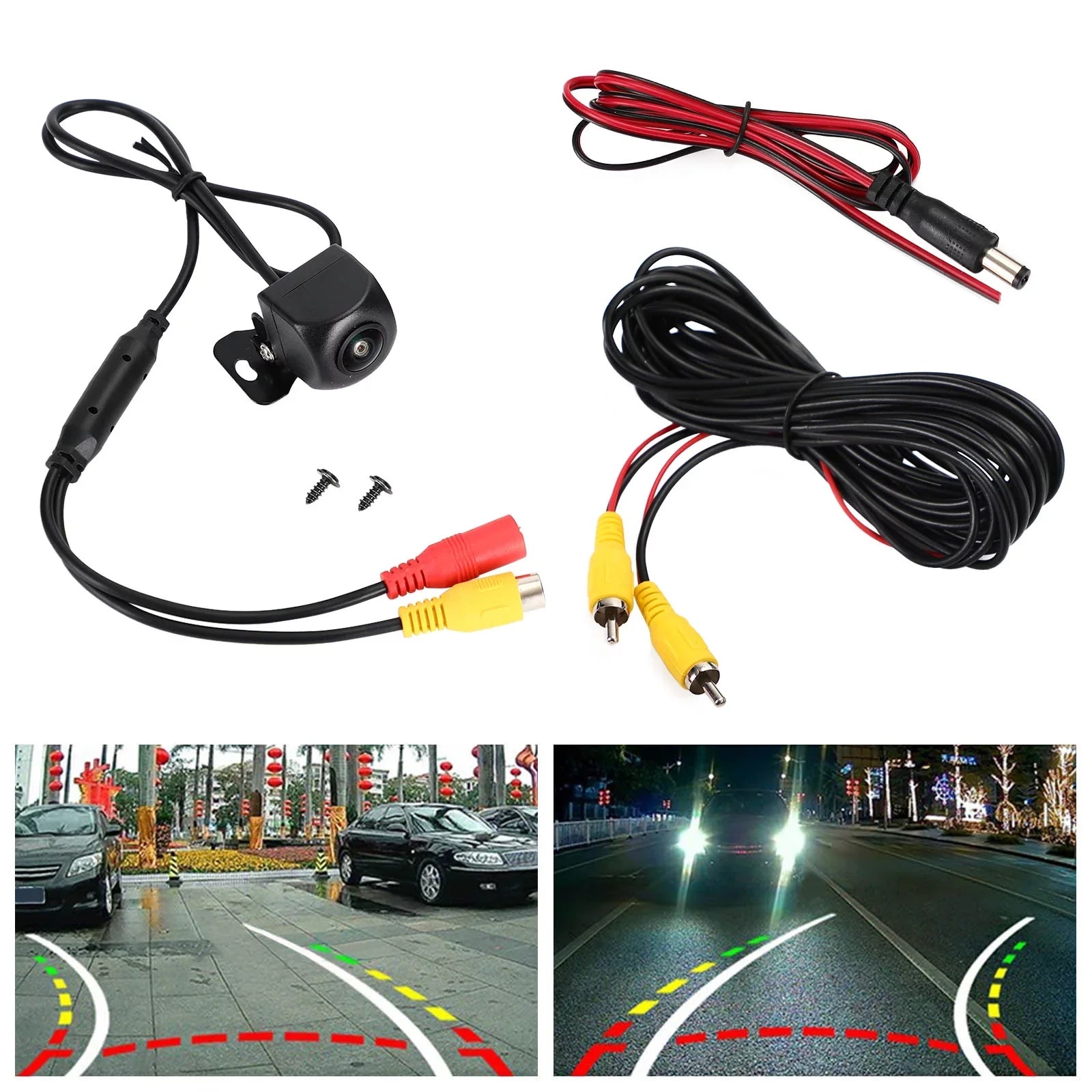 Car SUV Truck Night View Reverse Rear Trajectory Dynamic Parking Line Camera