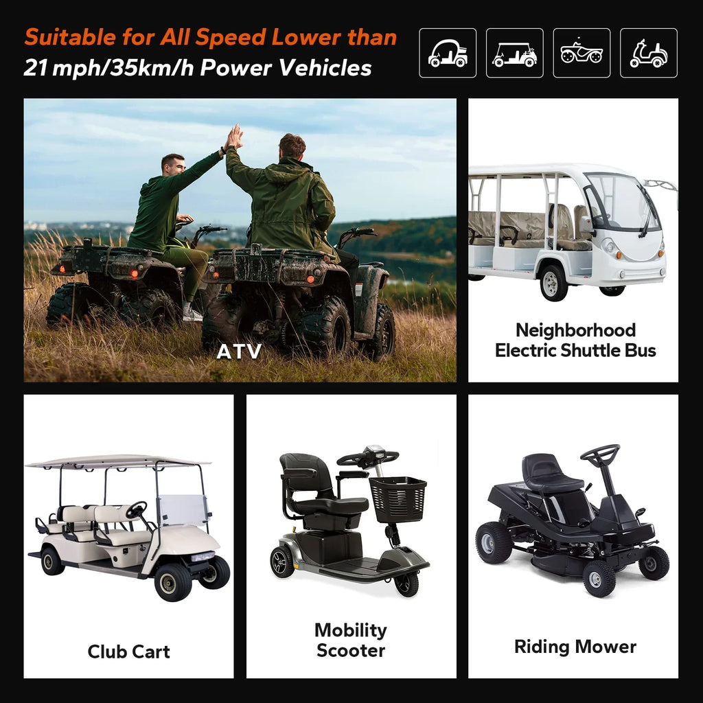 Deep Perfect 7.68kW BMS, Battery, LiFePO4 GC2 200A 100Ah 36V Lawn Trolling Mower Power Discharge, Cycle, Max. 2C 15000 for Lithium Cart, and Support LiTime Built-in Max. Golf Golf Motor, Cart RV,