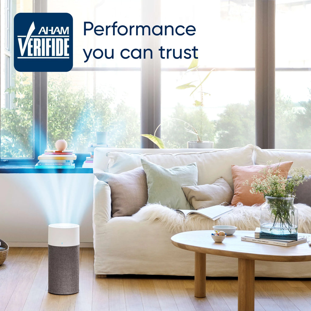 Room Air Smoke, Bacteria Purifier and with Dander, Blue Washable for HEPA Pure Allergies, Pollen, Viruses Dust, Blueair and Pre-Filter with Mode Pet 411 Silent Auto Small Technology Auto