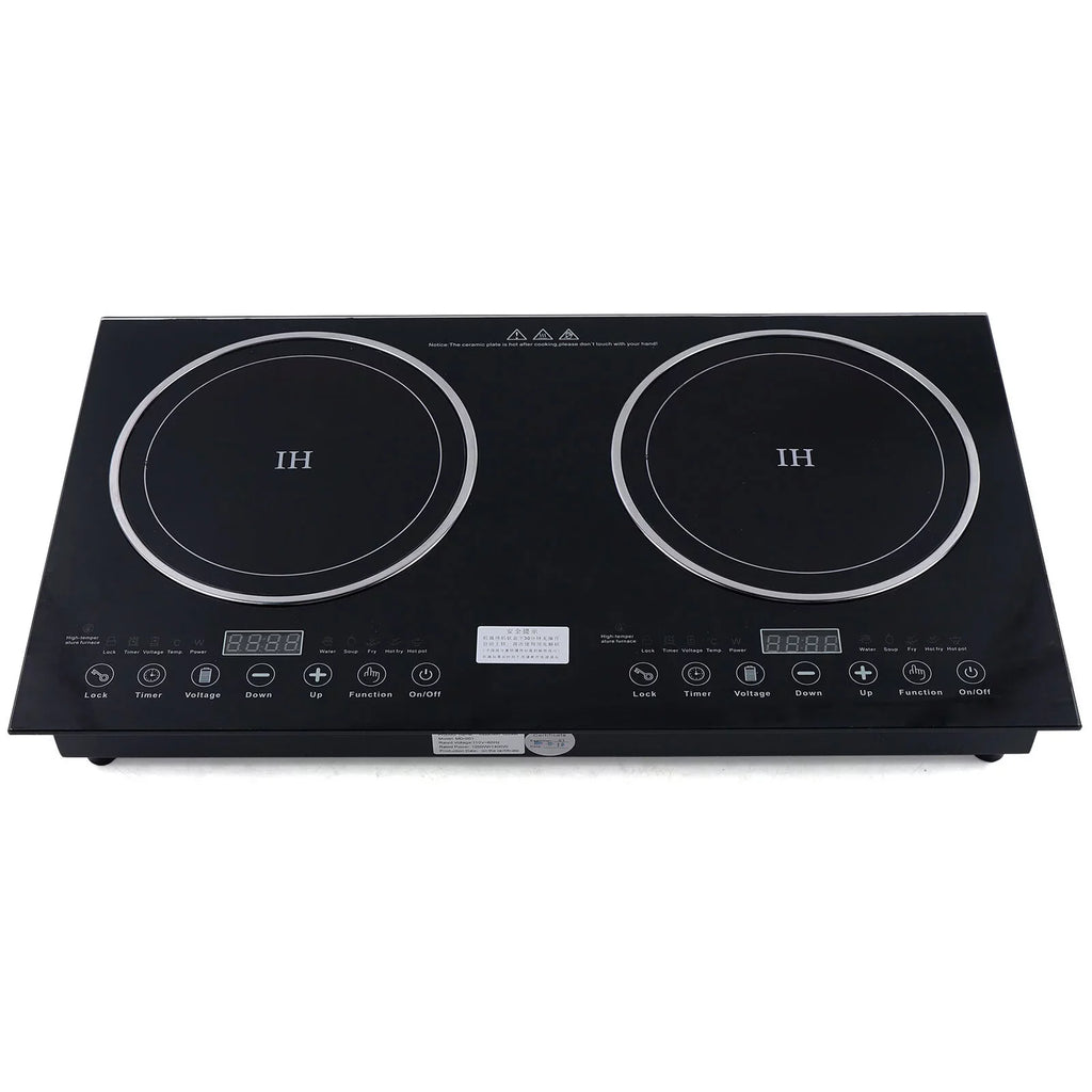Digital Dual 1200W Burner Cooktop Sensor Cooker Touch ANQIDI Countertop Stove Cooker+1400W Ceramic Portable