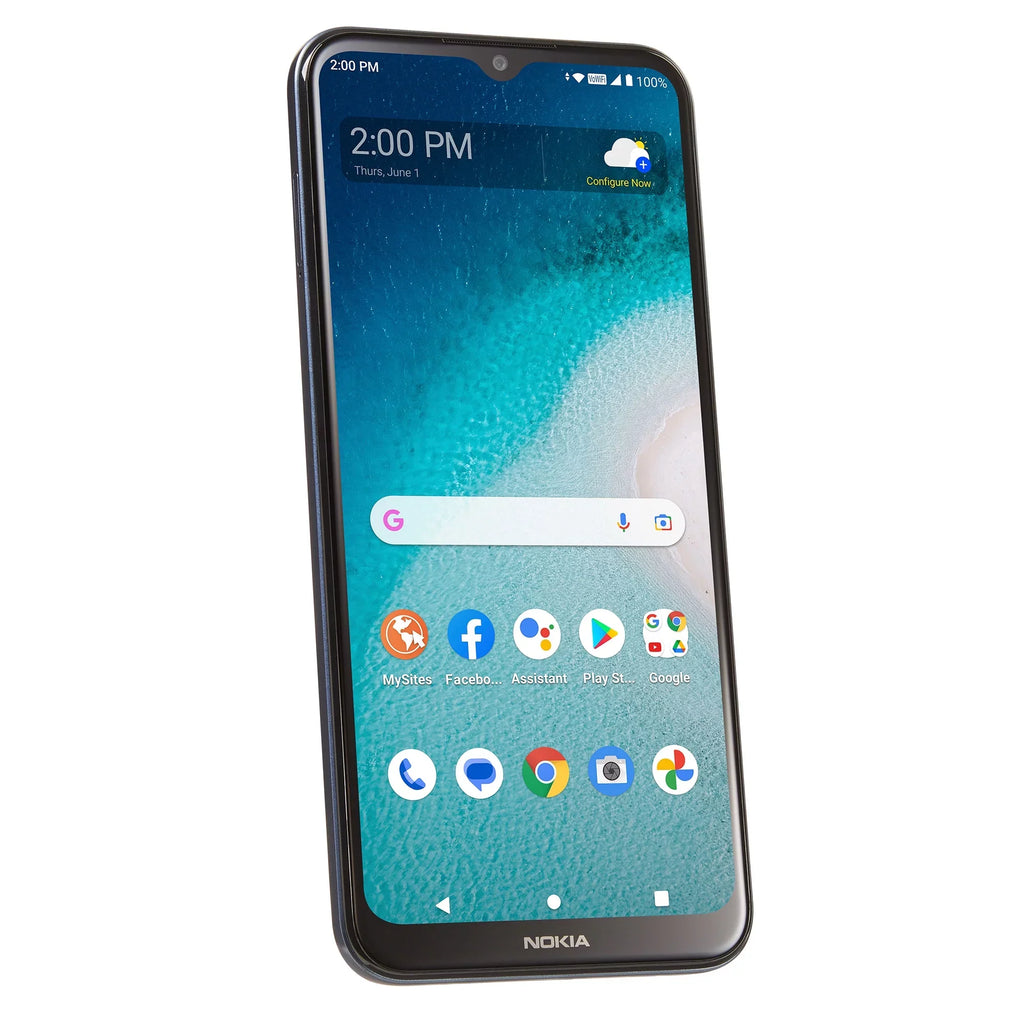 Total Verizon Nokia [Locked Smartphone by Verizon] Prepaid Total 32GB, C300, Blue- by to