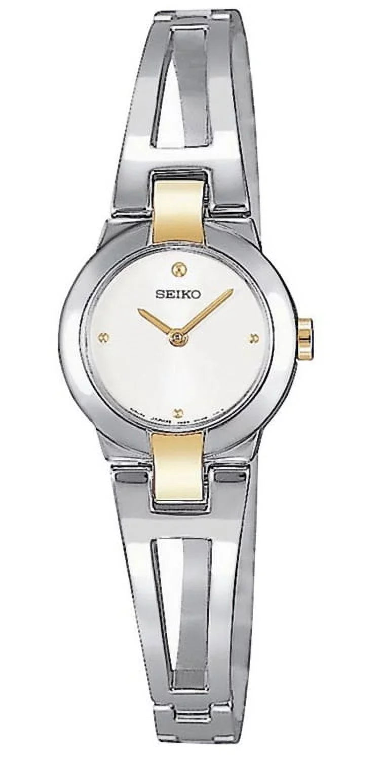 Steel Dial SUJ704 White Two Bangle Tone 30m Stainless Watch Seiko Women's