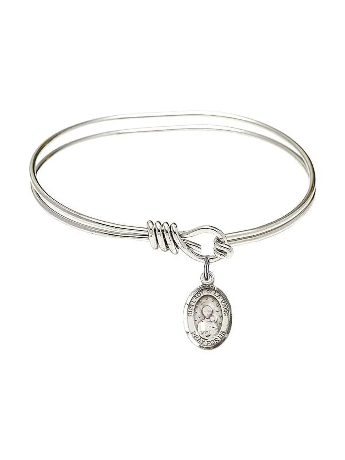 Eye in Lady Silver Bracelet inch 3/4 Bangle Hook w/ Oval Vang of la 5 Sterling Our