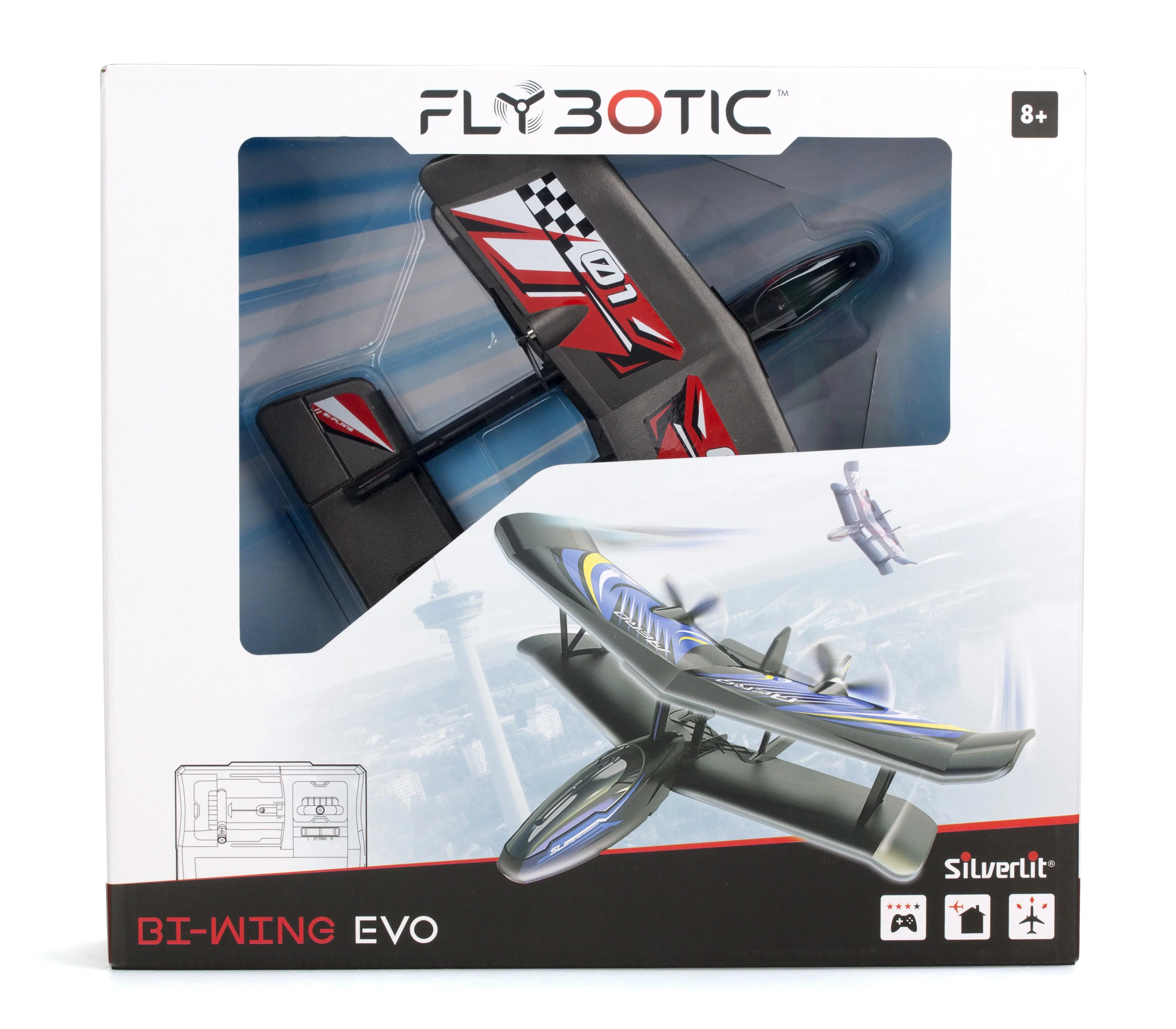 Red Plane- Flybotic Silverlit Evo RC Bi-Wing