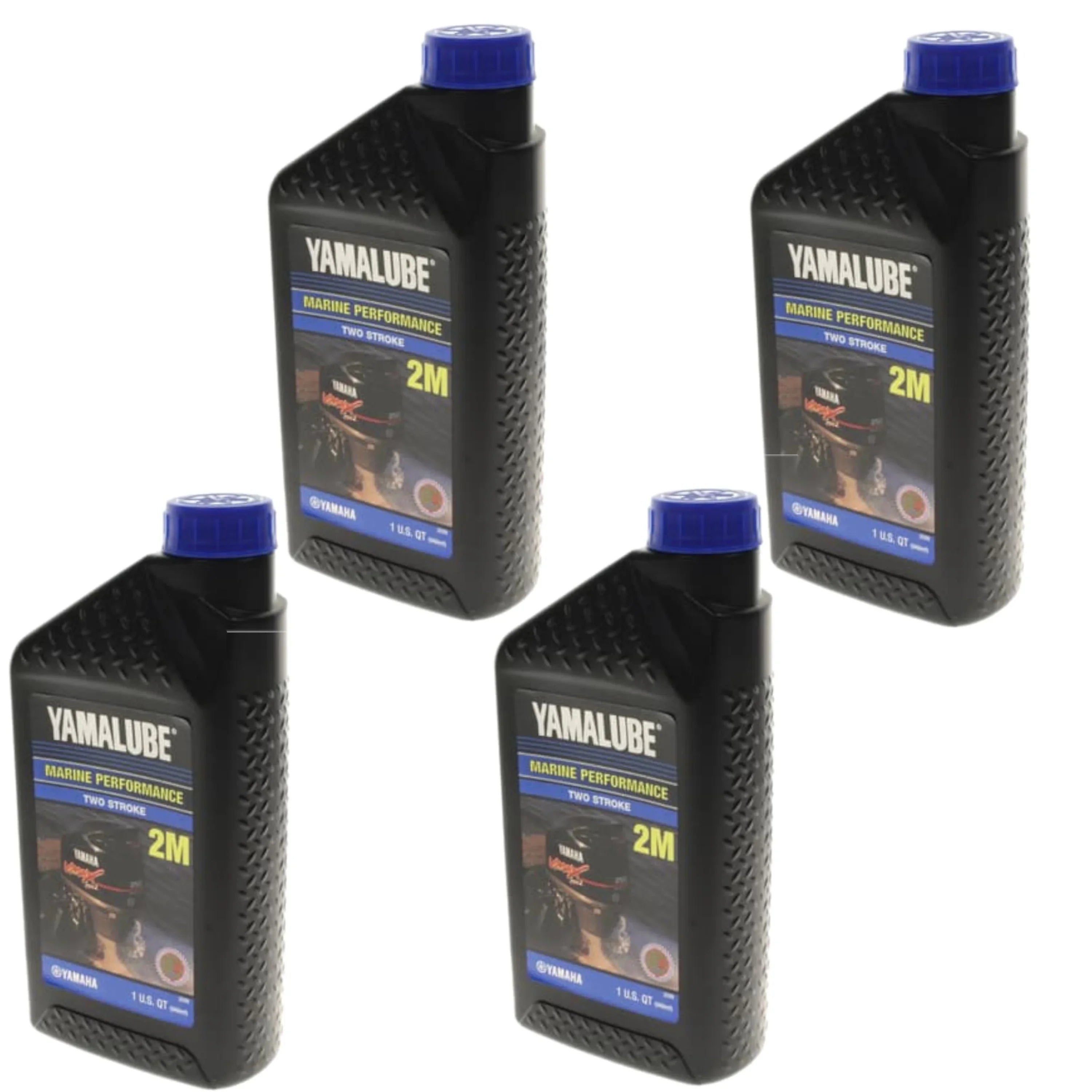 2-Stroke LUB-2STRK-M1-12 Engine Yamalube Oil, OEM, Marine Yamaha 4 Quarts, New