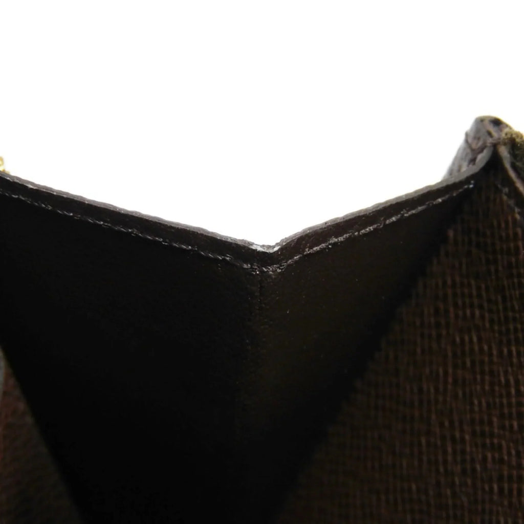 Zipper New Zippy Damier Pre-Owned (Good) Vuitton Men's Brown Pattern N41661 Wallet Ebene Checkered Long Logo Round Women's