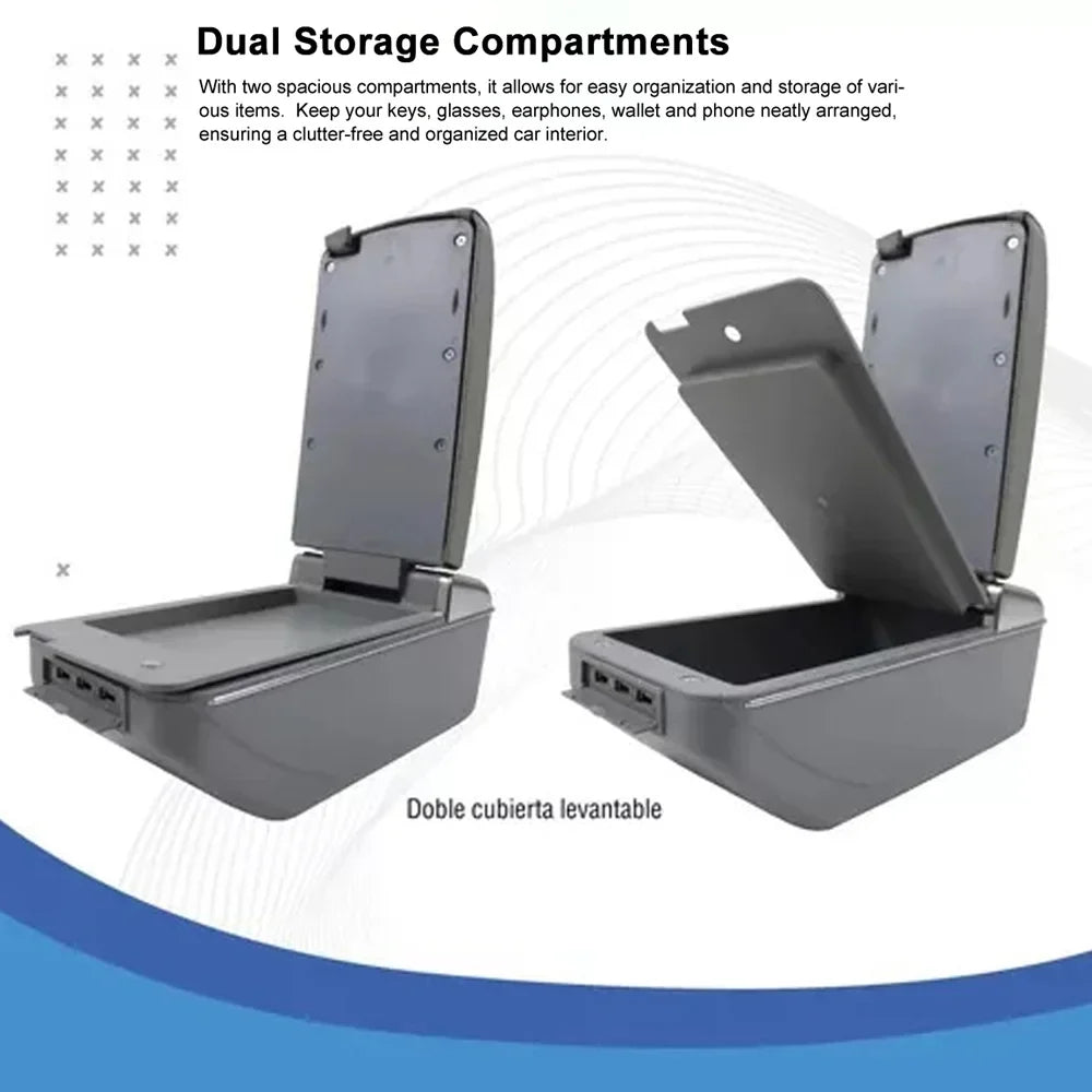 Armrest USB Universal armrest Nebublu box,Box Cushion accessories: Cup USB Universal Rest Leather Cushion 7 Rest Cushion 7 Car 7 Universal Car Rest Box Leather