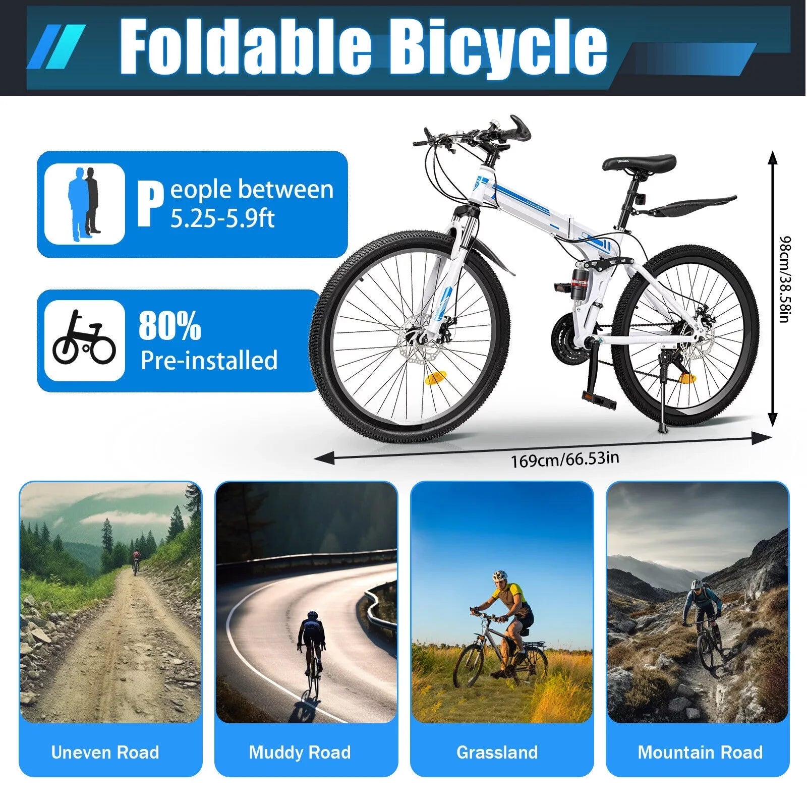 Brake SHZICMY Bikes Dual Men Disc Bicycle 21 26" Folding Mountain Speed School Bike MTB