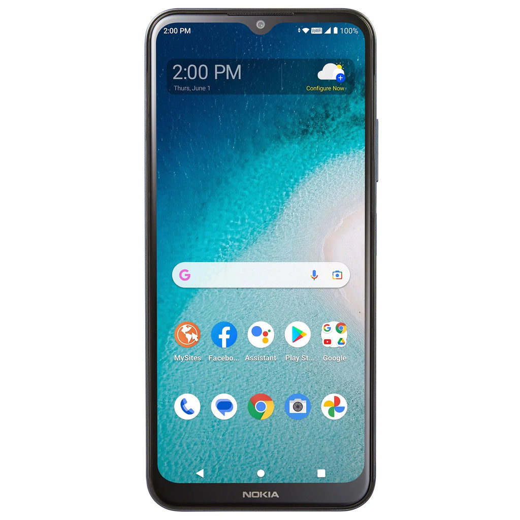 Total Verizon Nokia [Locked Smartphone by Verizon] Prepaid Total 32GB, C300, Blue- by to