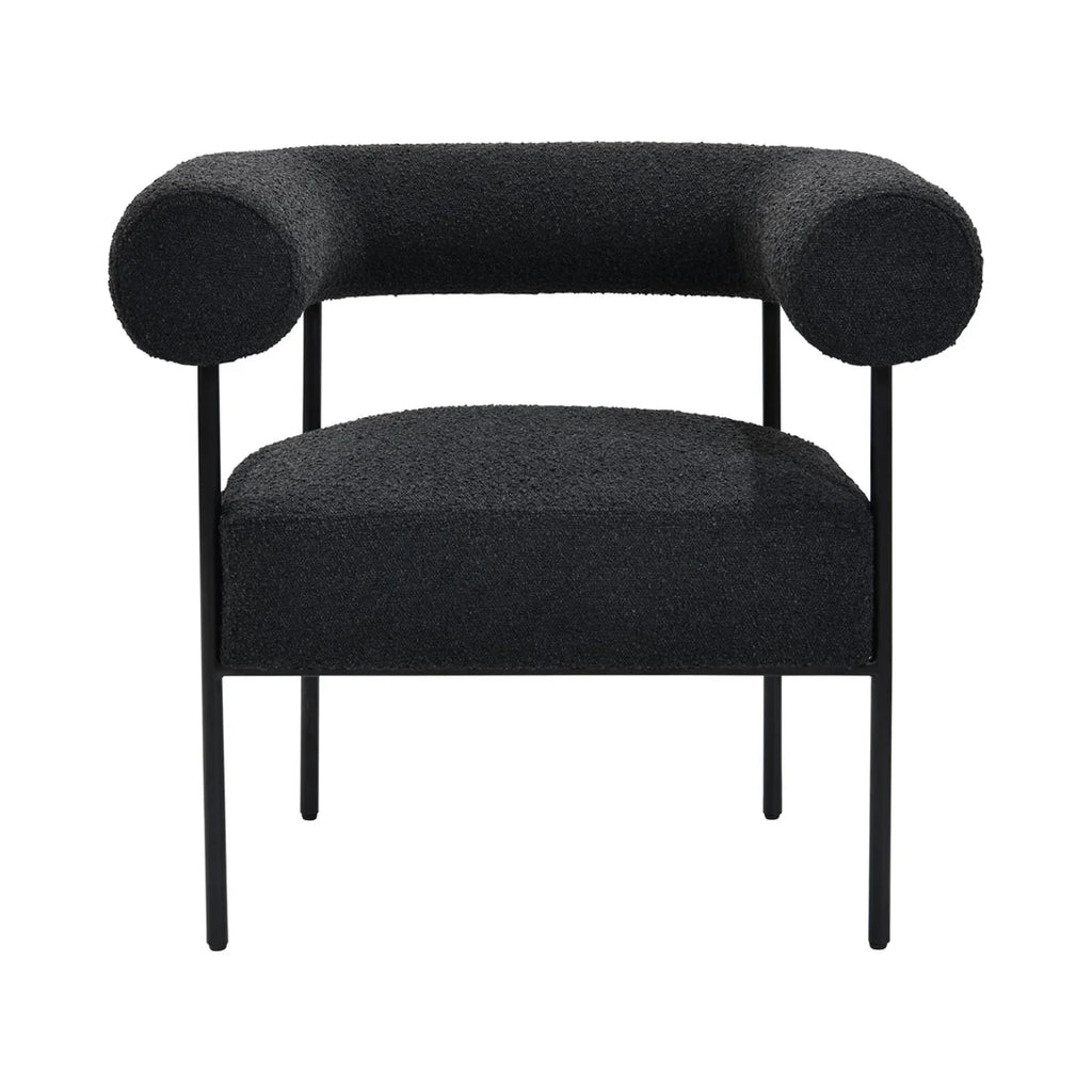 Arm Metal Black Boucle Palma Chair