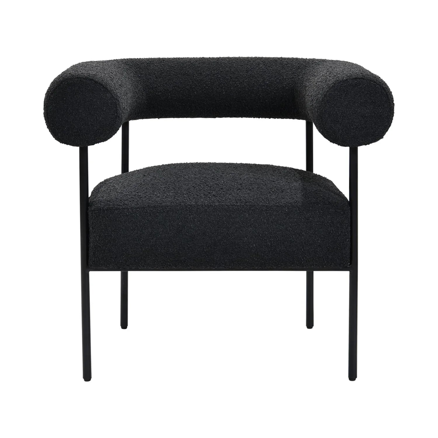 Arm Metal Black Boucle Palma Chair