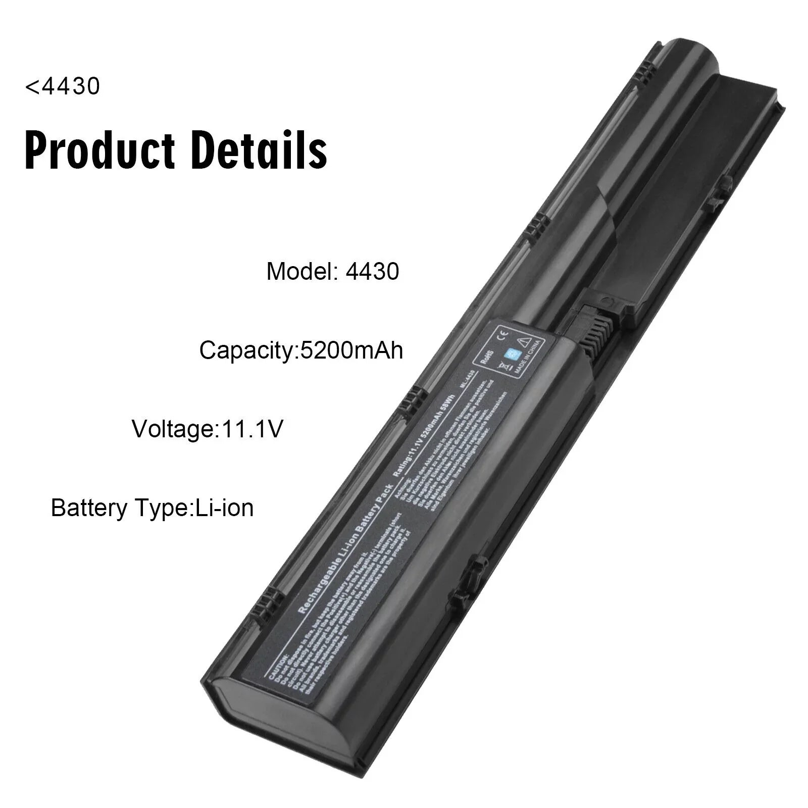 Battery 4430s 4530s PR06 4330s 4440S 633805-001 HP Probook 650938-001 4540S For