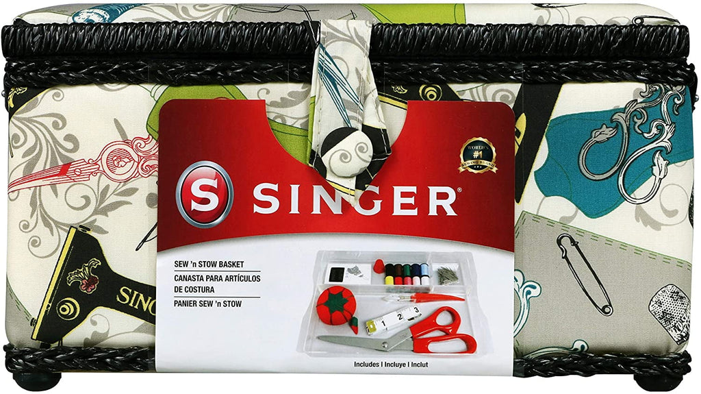 Basket Pieces Print, SINGER Sewing Kit, 127 QuiltPro Vintage