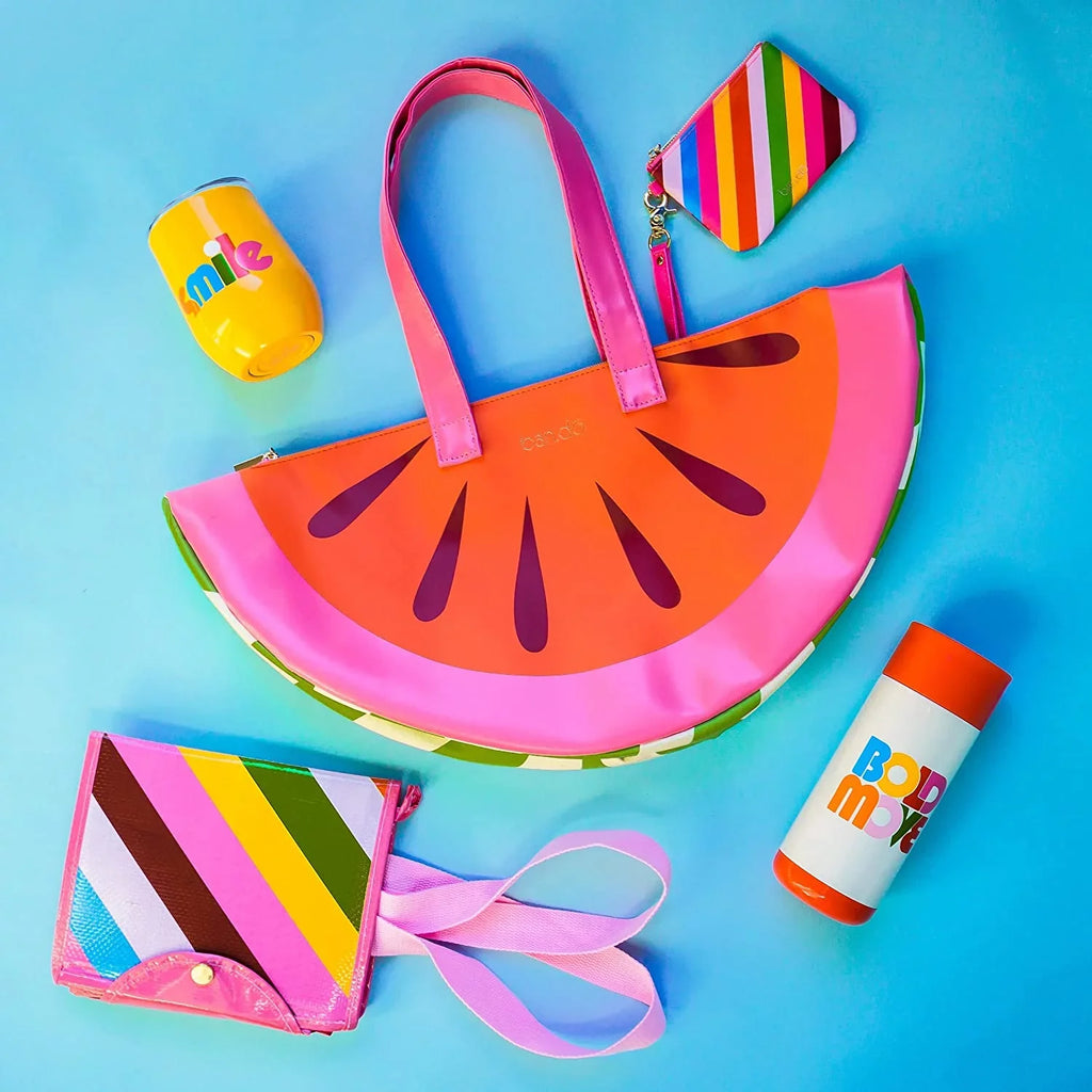 Beach Days, Insulated for Cute Portable Soft ban.do Chill Bag, Super Cooler, Picnics Cooler with Watermelon Sided Shoulder Bag 2.0 Straps, or Cooler
