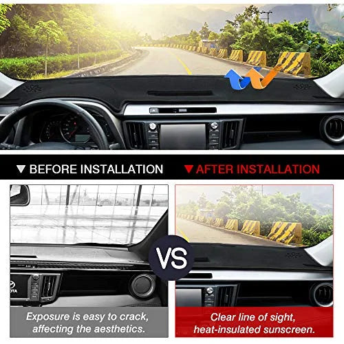 Cover Dashboard No Mat Cartist 2013-2018 Mat Sunshade Protector Suede Nonslip RAV4 Dash Glare Dash Toyota for