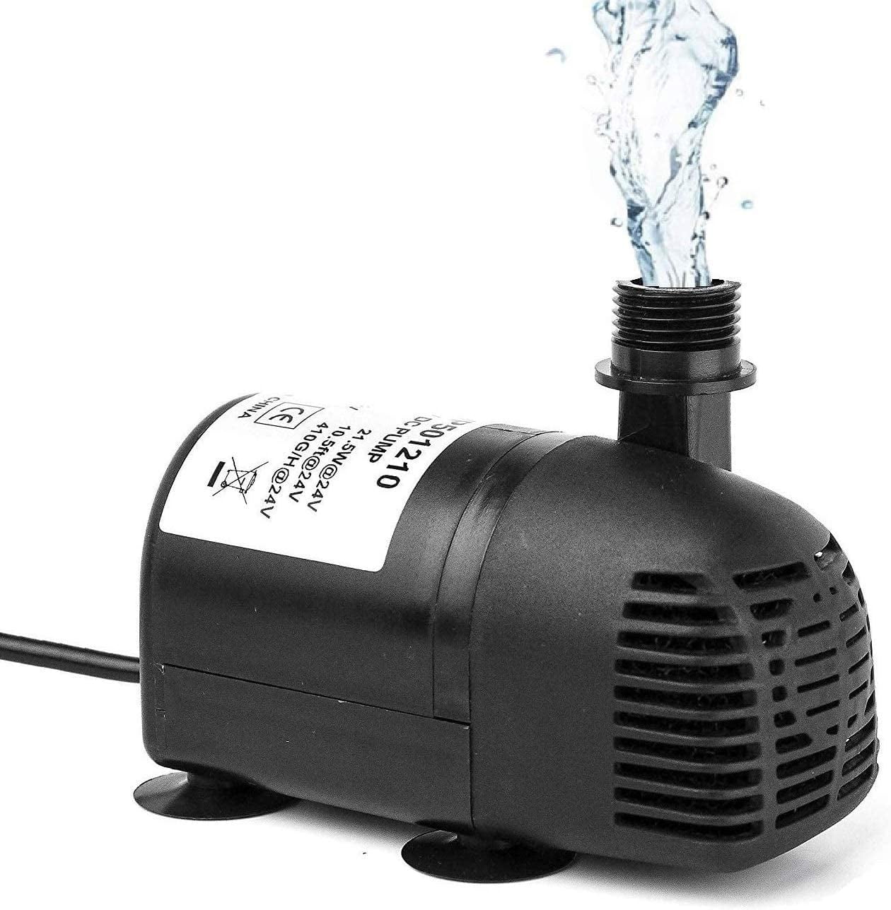 Pack 410GPH, Pond, DC Brushless Aquarium Solar 12V Pump, 24V 1 410GpH - for Submersible Fish liquid Fountain, and