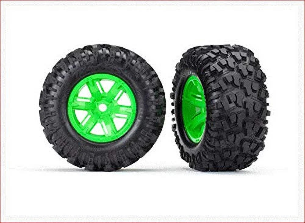& Tires Wheels, Tires, Glued Traxxas Green Maxx Inserts) Wheels, At Tra Assembled, 7772G Foam (X-Maxx