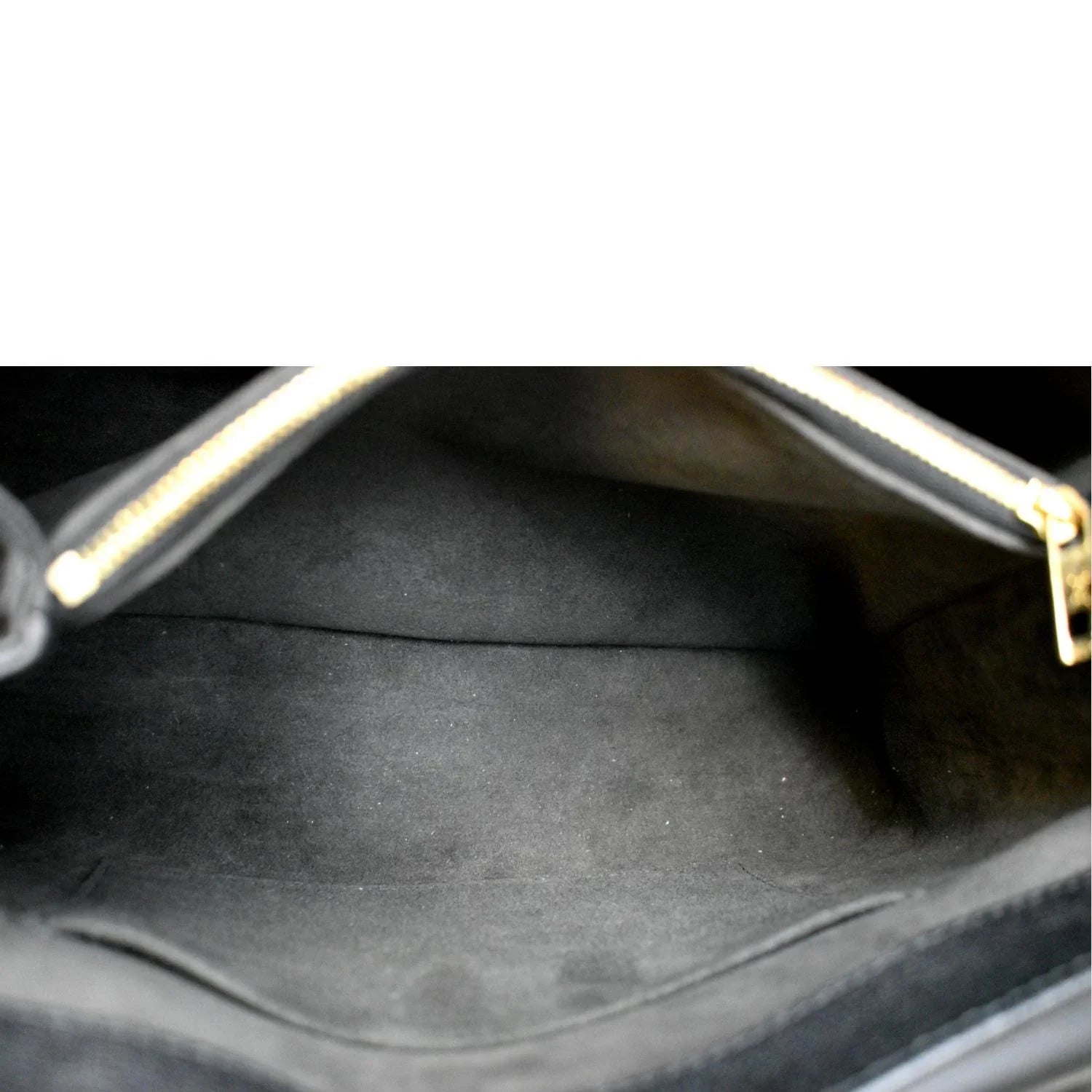 One Black Shoulder Bag Very Leather Handle Pre-owned Monogram