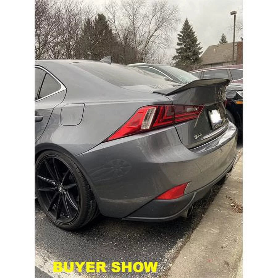 with Fiber Trunk Wing | IS300 Plastic IS350 Rear 14-20 IS250 Lid Durable IS200T Spoiler Lexus Kojem design Carbon Compatible
